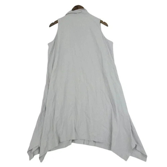 For Cynthia Womens M Sleeveless Asymmetrical Linen Blend‎ Midi Dress  7CT - Picture 2 of 7